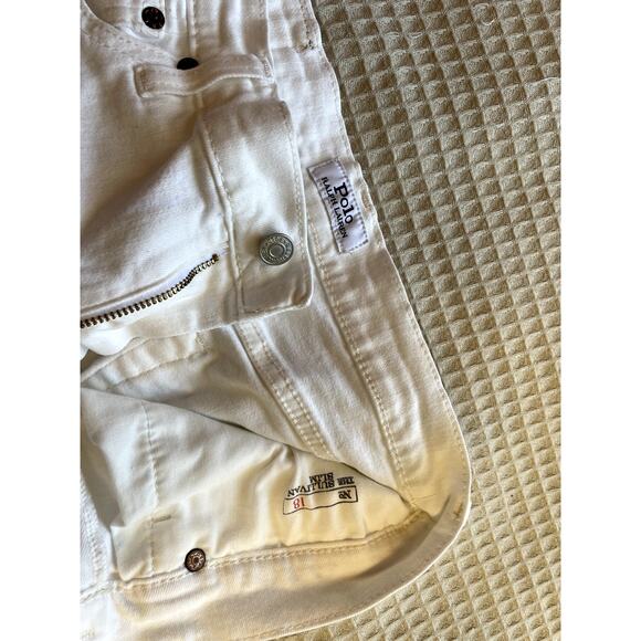 Polo Ralph Lauren Boy's The Sullivan Slim White Semi Stretch Jeans Size 18 - Picture 7 of 13
